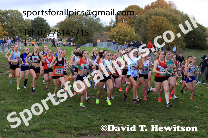Junior Womens 2025 National Cross Country Relays, Berry Hill Park, Mansfield. Photo: David T. Hewitson/Sports for All Pics